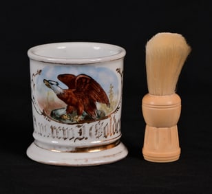 Antique Shaving Mug With Brush