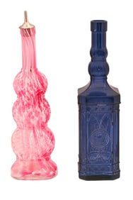 Two Antique Barber Bottles