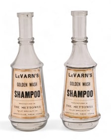 Pair Of Antique Barber Bottles