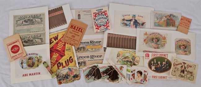 Collection of Vintage Cigar Labels plus Others
