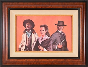Guy Deel Original Trio of Westerners Illustration