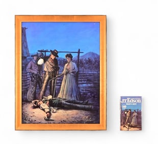 "Waco's Debt" Guy Deel Original Pulp Illustration
