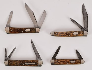 Four Stag Handle Jack Knives