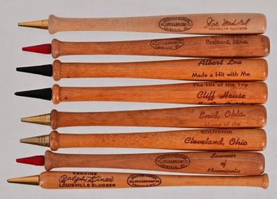 Eight Vintage Louisville Slugger Novelty Pencils