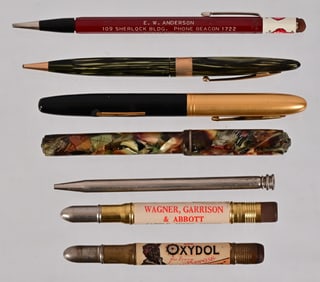 Seven Vintage Pens and Pencils