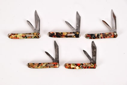Five End Of Day Handle Pocket Knives