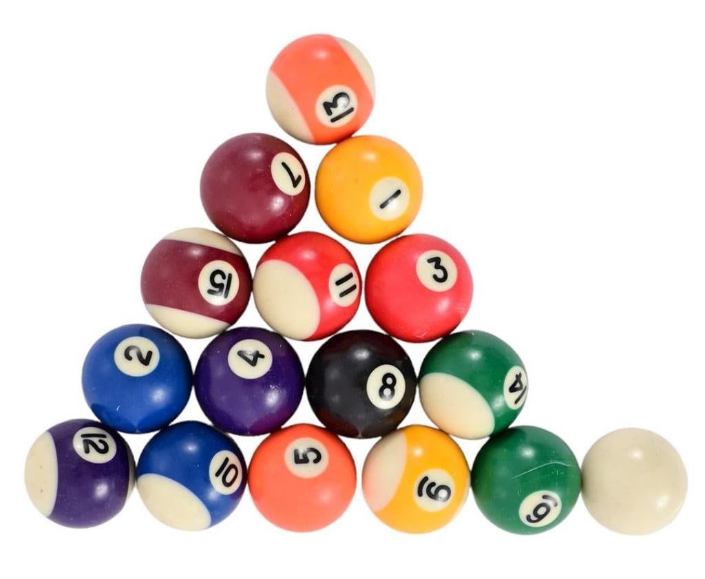 Full Set Of Vintage Pocket Billiard Pool Balls (1 of 1)