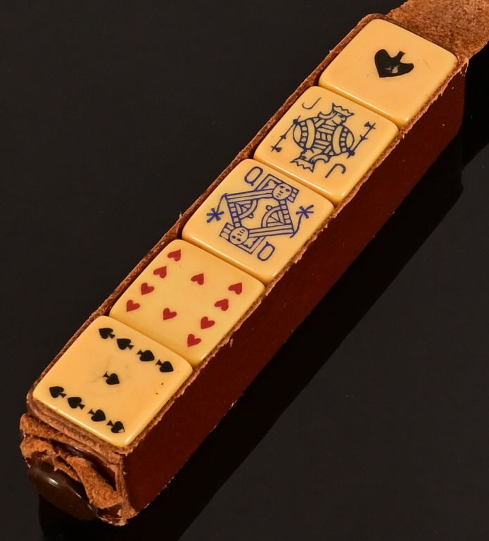 120 Year Old Poker Dice Set of Five (1 of 7)