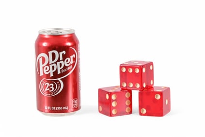 Three Oversize 1 1/2" Translucent Red Dice