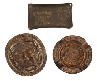 Three Cast Iron Stove & Range Cigar Ashtrays