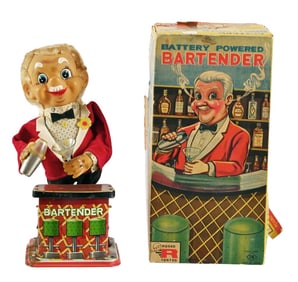 1960's Charley Weaver Bartender Mechanical Toy
