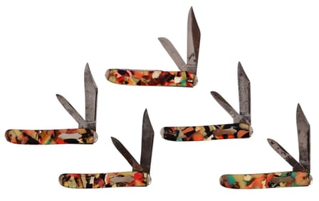 Five (5) End Of Day Pocket Knives