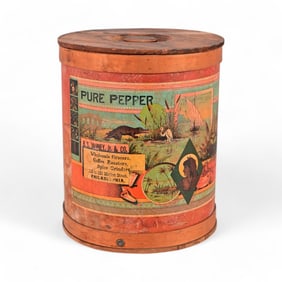 Late 1800's B.S. Janney Jr. & Co. Pepper Store Bin