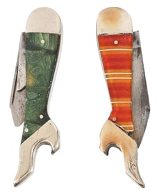 Two Vintage Lady's Leg Pocket Knives