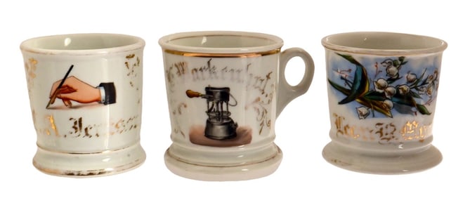 Collection of Three Occupational Shaving Mugs