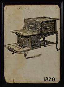 1870 Thomas, Roberts & Co. Stove Framed Ad