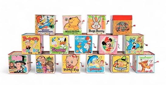 Collection of Fifteen 60's & 70's Mattel Jack-In-The-Box