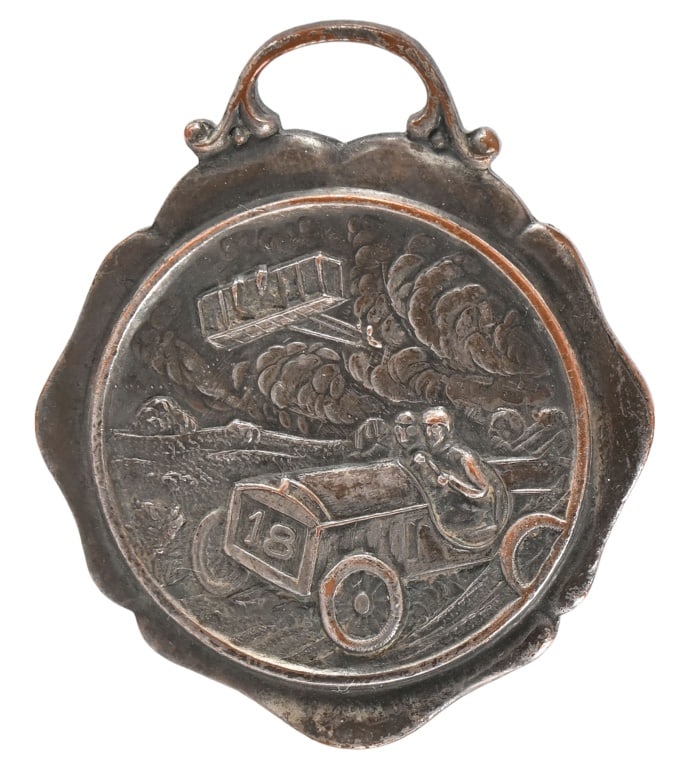 Derby Race Car and Plane Watch Fob: Derby Race Car and Plane Watch Fob. Good Condition. Measures 1.5"