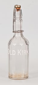 Old Kirk Whiskey Enamel Label Bottle