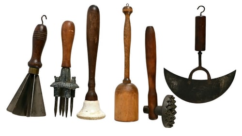 Six Miscellaneous Antique Kitchen Tools