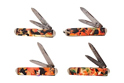 Four Kent End Of Day Handle Pocket Knives