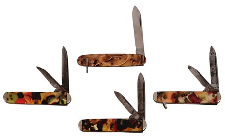 Four End Of Day Handle Pocket Knives