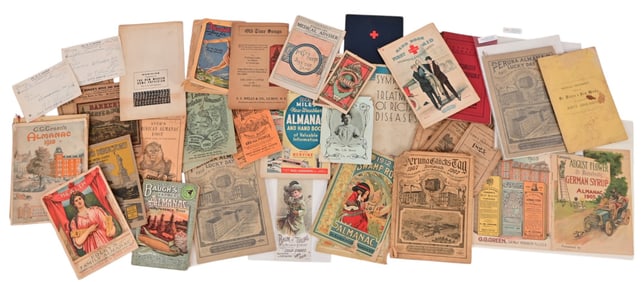 Large Collection of Vintage Medical Almanacs