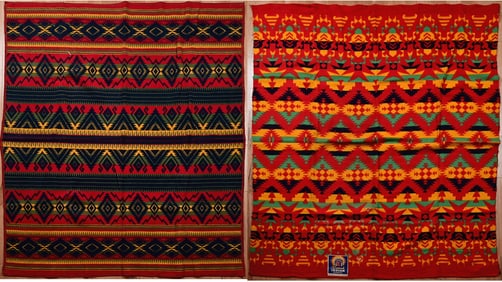 Two Vintage Esmond Indian Blankets