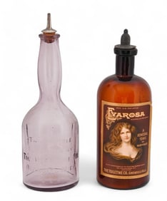 Two Antique Tonic Barber Bottles