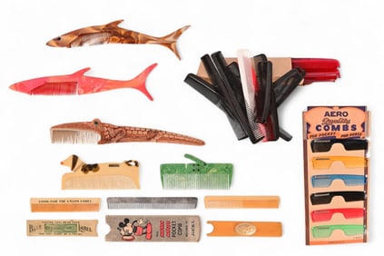 Collection of Vintage Novelty Hair Combs