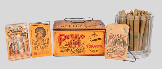 Pedro Cut Plug Tobacco Tin & Other Vintage Tobacco