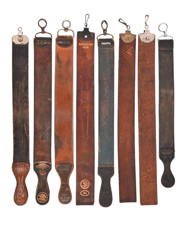 Collection of 8 Leather Barber Strops (1 of 10)