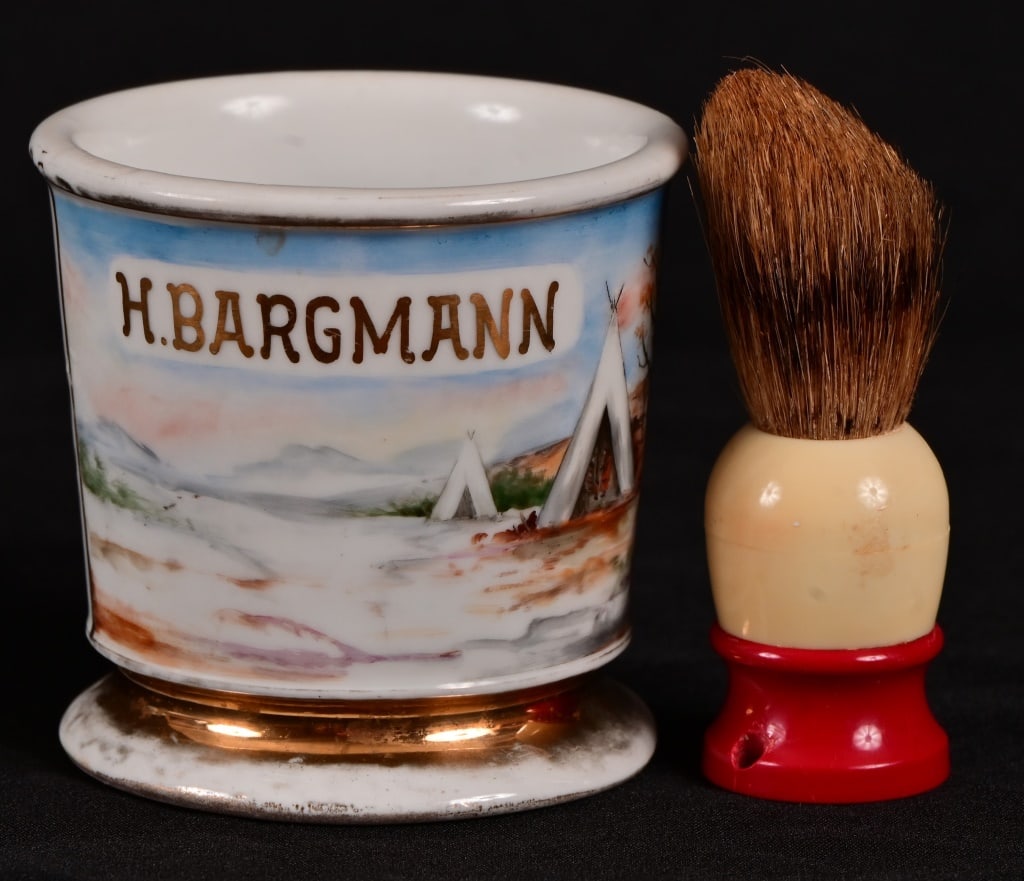 Indian Agent Occupational Shaving Mug w/Brush (1 of 4)
