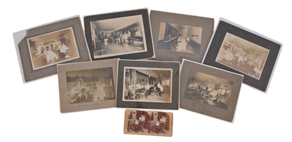 Collection of Antique Barbershop Photo Cards