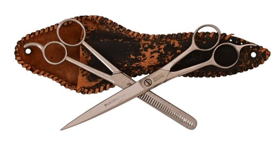 Winchester Antique Barber Scissors with Sheath