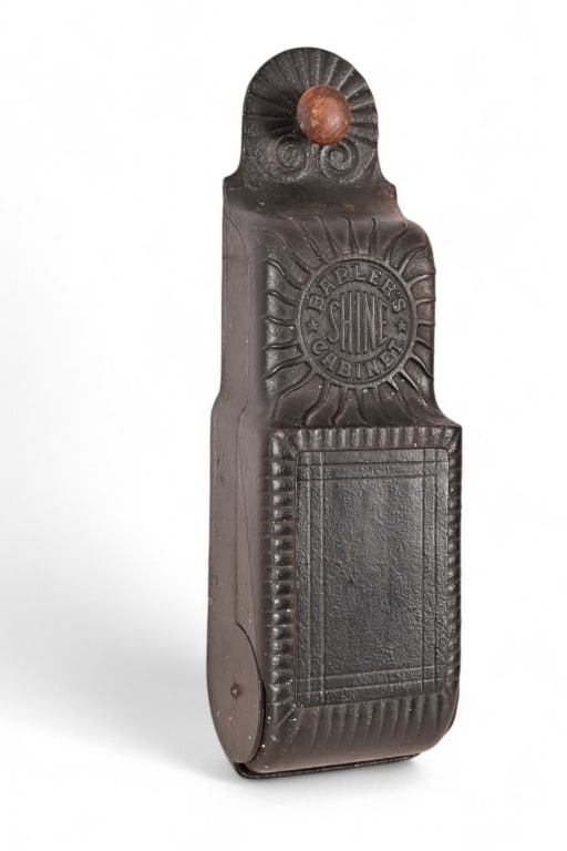 Rare Late 1800's Barler's Shine Cabinet (1 of 5)