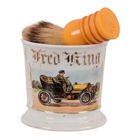 Antique Occupational Shaving Mug & Brush
