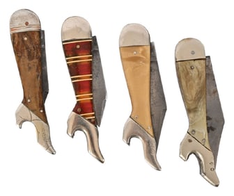 Four Vintage Gal Leg Pocket Knives