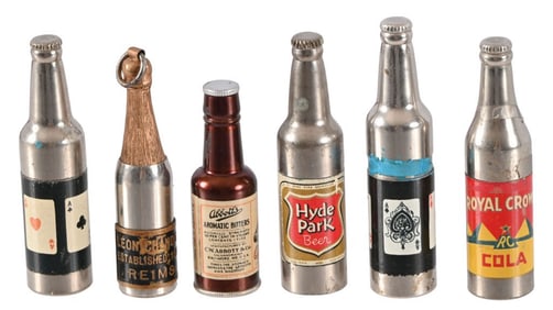 Antique Miniature Bottle Advertising Lighters