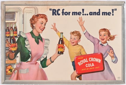 Royal Crown Cola Advertising Cardboard Sign