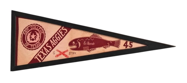 Vintage Texas A&M College Pennant 1945