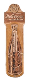 Dr. Pepper Bottle Tin Advertising Thermometer