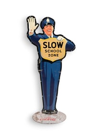 Coca-Cola Double Sided Traffic Cop Sign