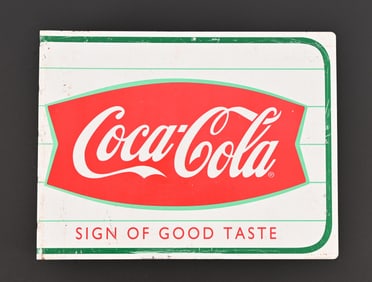 Coca-Cola Fishtail Double Sided Tin Flange Sign
