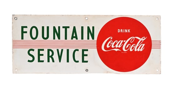 Coca-Cola Fountain Service Porcelain Sign