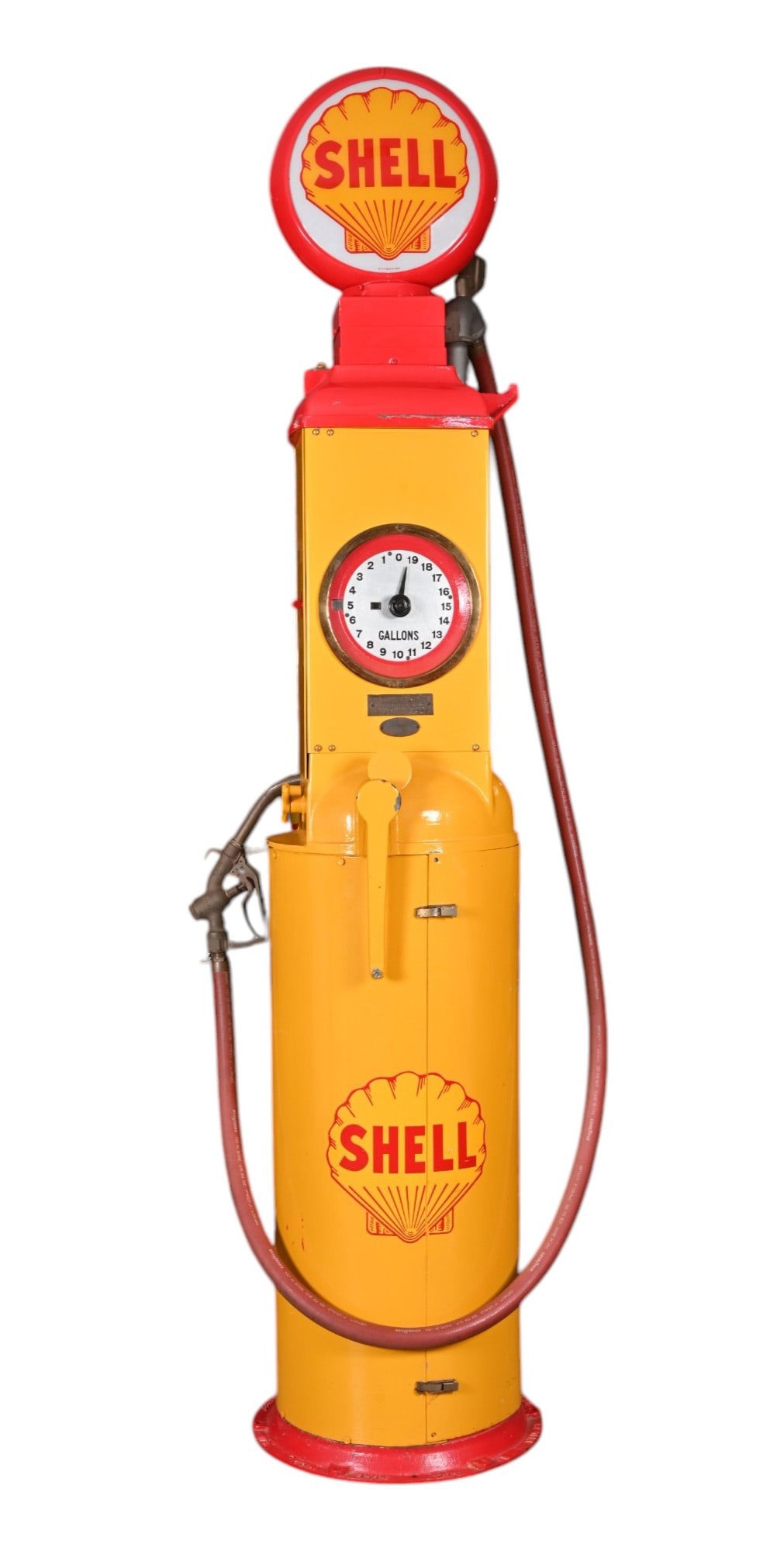 Antique Shell Clock Face Gas Pump (1 of 20)