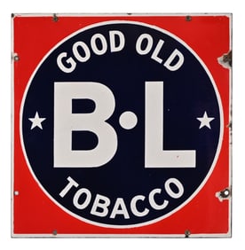 B-L Tobacco Porcelain Advertising Sign