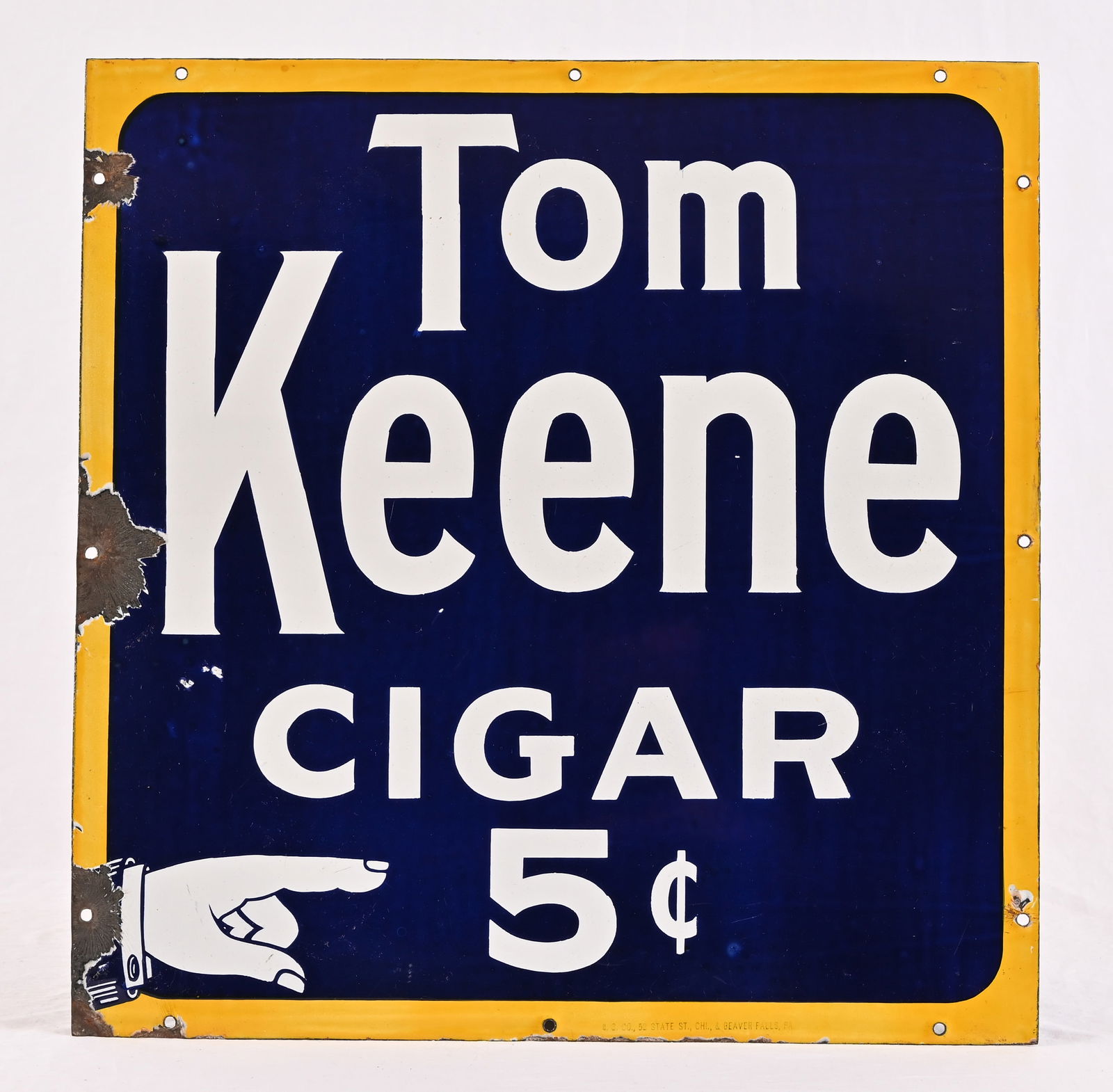 Tom Keene Cigars Porcelain Sign (1 of 7)