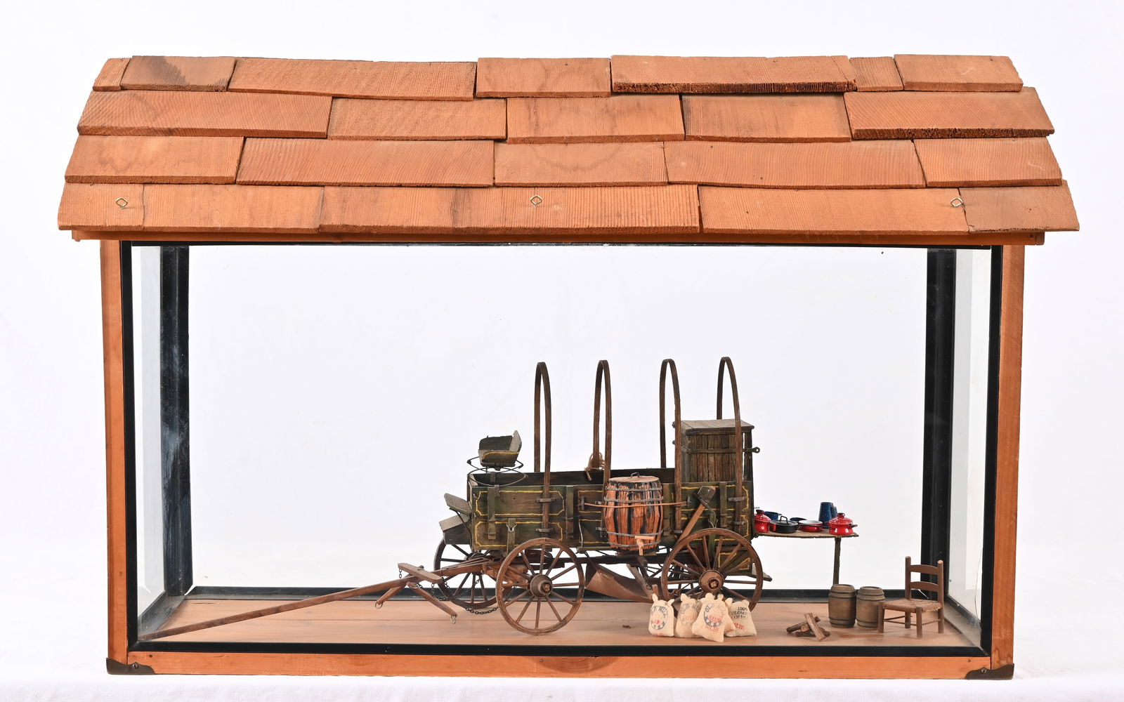 Wooden Chuck Wagon Scale Model Display (1 of 20)