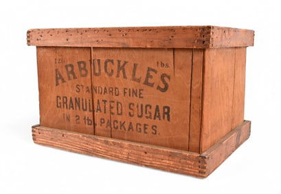 Arbuckles Granulated Sugar Wooden Crate